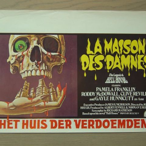 'La maison des damnes' (The legend of hell house) Belgian affichette